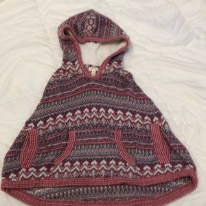 Matilda Jane Knit Poncho Fleece Hood Size 4